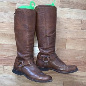 Frye harness zip boots
